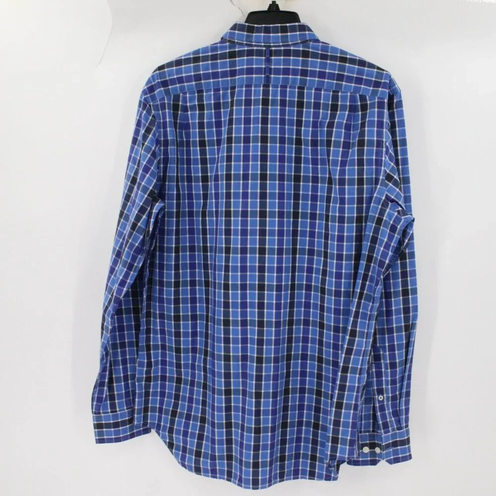 NWT Banana republic shirt Mens Large soft wash slim fit long sleeve cotton plaid